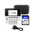 thumbnail image 1 of Nintendo 3DS Handheld Game Console Ice White Bundle with Carrying Case & 16GB SD Card (Refurbished), 1 of 7