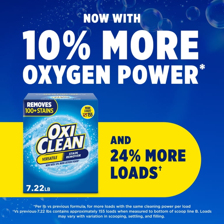 OxiClean Versatile Stain Remover Powder, 7.22 lb, Water-Activated
