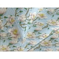 thumbnail image 3 of Ambesonne Spring Quilted Coverlet 2 Pcs, Blooming Pastel Branches Art, Twin Size, Soft Blue Fawn Peach, 3 of 4
