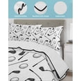 thumbnail image 4 of Quilts Twin-XL Size Bedding Set, Clubs Sport Lightweight Quilted Comforter, Cartoon Classic Clubs Pattern Soft Reversible Bedspread Coverlet with Pillow Covers for All Season, 68" x 98", 4 of 7
