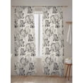 thumbnail image 5 of Sheer Curtains 96 Inches Long 2 Panels Set for Living Room, Vintage Floral Semi Sheer Curtains for Windows, Grey Spring Dandelion Plants Flower Botanical Voile Window Treatments Rod Pocket Curtain, 5 of 7