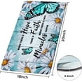 thumbnail image 3 of Kitchen Mats for Floor Butterfly Floral Kitchen Rug Anti Fatigue Mats for Kitchen Floor, Farmhouse Daisy Kitchen Rugs Non Slip Washable Comfort Standing Mat for Home, Office, Teal, 18'''' x 30'''', 3 of 6