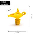 thumbnail image 3 of [4 Pack] Olive Oil Pourer Spout Silicone Oil Bottle Sprayer Dispenser Flip Top Stopper Kitchen Tools, Aladdin Lamp Design, 3 of 6