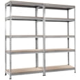 thumbnail image 1 of Costway 2 PCS 5-Tier Metal Storage Shelves 73" Garage Rack W/Adjustable Shelves Silver, 1 of 10