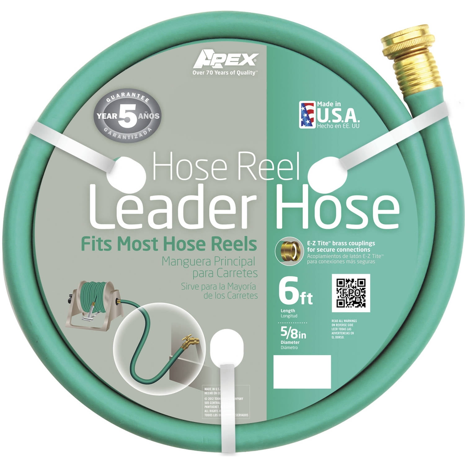 Apex 887-6 6' Hose Reel Leader Hose by Teknor Apex Company