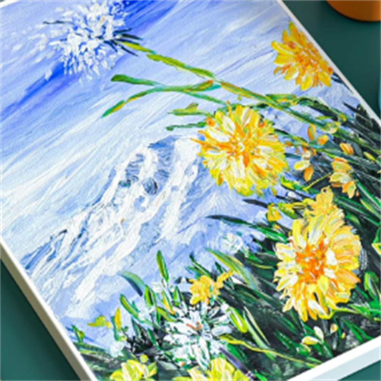 14 Colors Large Bulk Acrylic Paint Set (16.9 oz,500 ml) Rich Art Painting Supplies, Non Toxic for Multi Surface Rock Canvas Wood Ceramic Leather Fabric Craft, for Kids Adult with Color Wheel