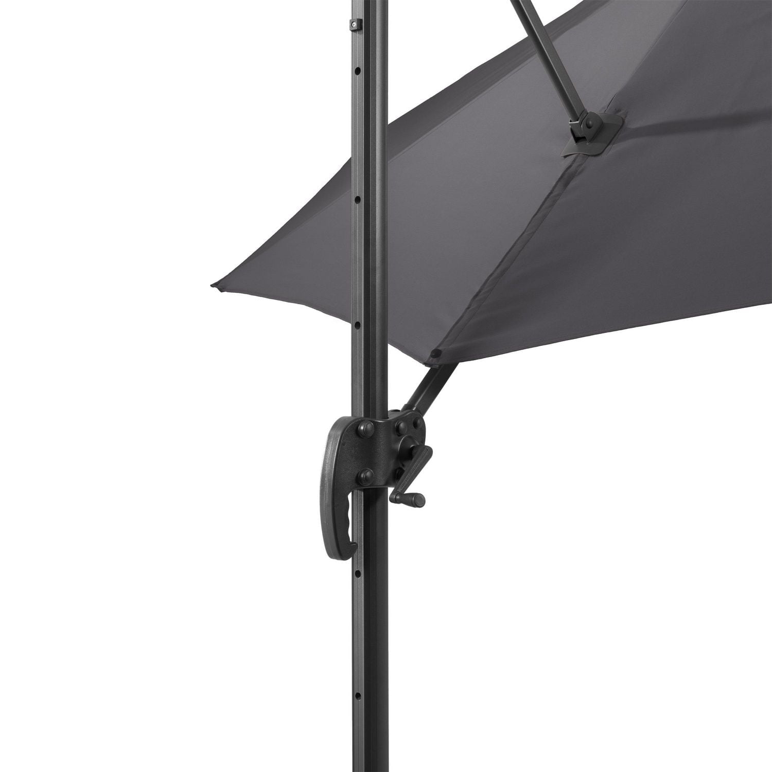 CorLiving 9.5ft Offset Tilting and Rotating Outdoor Umbrella with Aluminum and Steel Frame and Durable Canopy