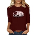 thumbnail image 1 of Blouses pour Femmes T-Shirt Imprimé Manches 3/4 Blouse Col Rond Décontracté, Blouses pour Femmes T-Shirts pour Femmes, Blouses pour Femmes Décontractées, 1 of 5