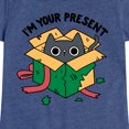 thumbnail image 3 of Instant Message - Cat Christmas Present - Toddler & Youth Girls Short Sleeve Graphic T-Shirt, 3 of 6
