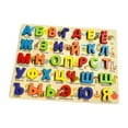 thumbnail image 1 of Juego de tablero de rompecabezas de madera con palabras de rompecabezas del alfabeto de 1 pieza, bloques de clasificación de aprendizaje temprano Hugo Bloque de rompecabezas a juego, 1 of 10