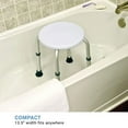 thumbnail image 2 of Lumex Adjustable Round Shower Stool Bath Bench Seat with Non-Slip Feet, White, 2 of 4
