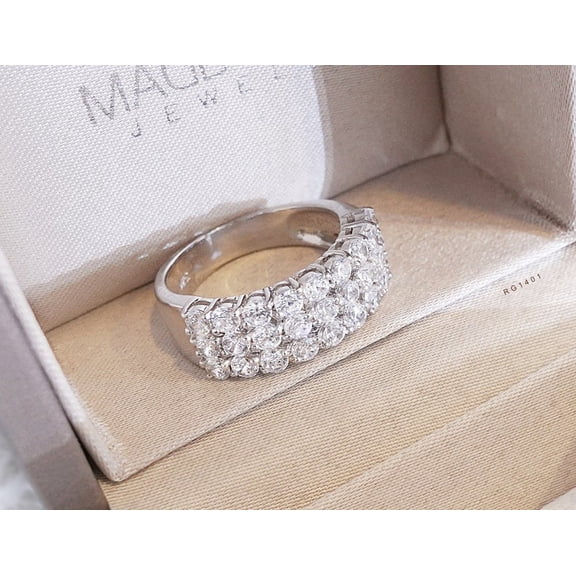 Cubic Zirconia / Sterling Silver 925 Ring / Rhodium plated Nickel-Free / MadDuckJewels RG1401 / Thailand Jewelry