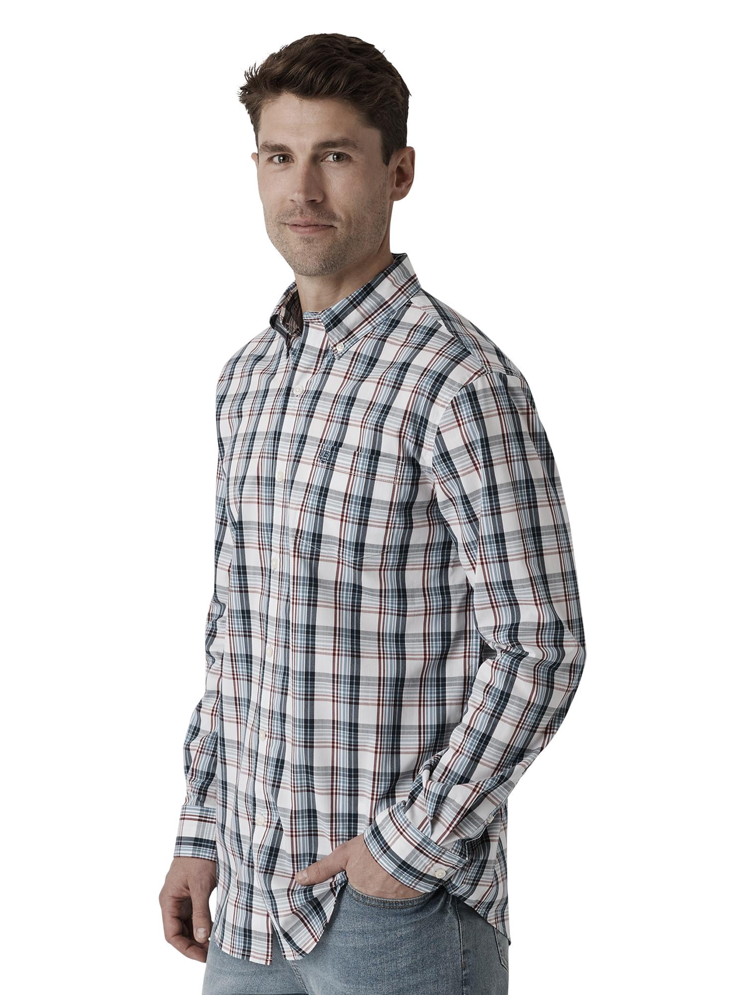 Chaps Men's & Big Men's Stretch Long Sleeve Button Down Soft Cotton Shirt