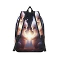 thumbnail image 2 of Honeii Fox Couple Print Canvas College Laptop Backpack, Durable Rucksack Travel Notebook Bag School Backpack Book Bag for Men Women-Small, 2 of 7