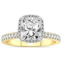 IGI Certified 5 Carat Radiant Shape Lab Grown Diamond Engagement Ring | 14K Yellow Gold |Elle Classic Halo Diamond Ring | FG-VS1-VS2 Quality Friendly Diamonds