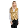 thumbnail image 2 of Dress Up America Gold Sequin Vest - Adults Shiny Dance Vest - Party Costume for Men and Women, 2 of 3