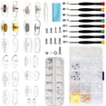 thumbnail image 1 of Almohadillas Nasales para Gafas y Kits de Reparación de Gafas con Juego de Destornilladores de Precisión: 110 Pares, 330 Piezas, Caja Compacta de Tornillos de Precisión y Juego de Herramientas de Dest, 1 of 3