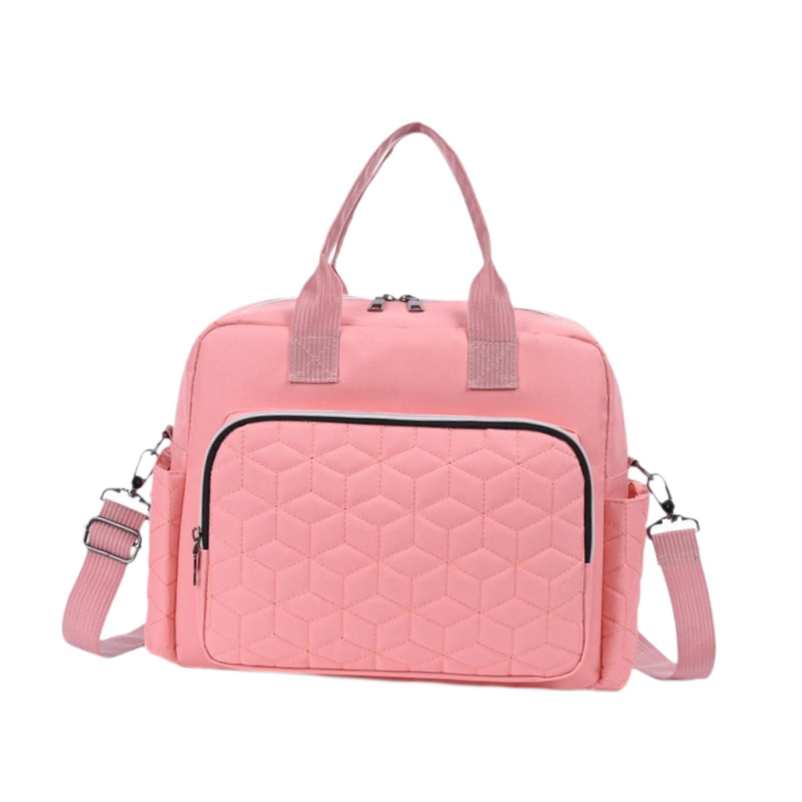 LeeQinersw Diaper Bag Diaper Bag Multifunctional Baby Essentials Waterproof Handbag for Mom pink