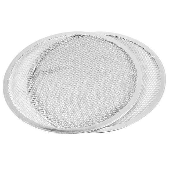 Pizza Screen, Pan,Pizza Pan for Oven, Tray, 12 Inch Seamless-Rim Aluminum Non Stick Screen (2PCS)