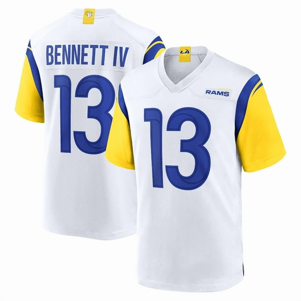 Camiseta de fútbol americano Stetson Bennett n.° 13 de para hombre, color blanco