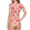 thumbnail image 4 of Gaeub Cute Mushroom1 Women'S Short Sleeve One Piece Swimsuit Sexy High-Waisted Bodysuit For Swimming, Beach, Sports - Xx-Large, 4 of 9
