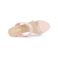 thumbnail image 4 of BLISSFUL STEP Mules à Talons Blocs à Double Bride Transparente pour Femmes Sandales à Enfiler Rose 6, 4 of 7