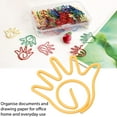 thumbnail image 4 of Paper Clip, Hand Shaped Present Office Paperclip 100Pcs Lovely Decor  for Document Yellow, 4 of 7