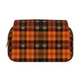 thumbnail image 2 of Easygdp Halloween Tartan Plaid para Estuche de Lápices con Tapa Flip, Suministros de Oficina y Universidad para Adolescentes y Adultos, 2 of 7