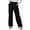 5442-BLACK, variant on Womens Corduroy Pants Elastic Waist Straight Leg Pants with Pockets Fall Keep Warm Comfy Solid Casual Trousers L