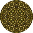 thumbnail image 1 of Ahgly Company Machine Washable Indoor Square Transitional Black Brown Area Rugs, 3' Square, 1 of 7