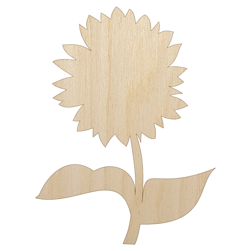 Sunflower Solid Wood Shape Unfinished Piece Cutout Craft DIY Projects ...