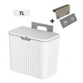 thumbnail image 1 of Seau à Compost Intérieur Montable Compact Portable pour Bureau Armoire Cuisine Blanc 7 L, 1 of 8