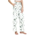 thumbnail image 2 of FORMRS Women's Pajama Pants with Pockets Soft Comfy Loungewear Sleep Bottom, Sizes S-2XL, Green Dinosaur Pattern, 2 of 8