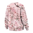 thumbnail image 5 of Xoenoiee Butterfly Cherry Blossom Print Womens Oversized Sweatshirts Long Sleeve Pullover Crewneck Sweaters Casual Tops Comfy Fall Fashion Outfits Winter Clothes 2025, Size M, 5 of 7