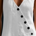 thumbnail image 5 of Jumpsuits for Women V Neck Sleeveless Wide Leg Jumpsuit Casual Long Rompers White M, 5 of 7