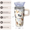 thumbnail image 3 of 20oz Chicken Fan Tumbler with Handle Ideal Birthday Christmas Gift for Chicken Lovers Women Men Insulated Travel Mug Cup Holder Friendly Easy to Clean Dishwasher Safe Hot Cold Beverages, 3 of 6