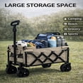 thumbnail image 3 of Collapsible Wagon with Wheels, Segmart Portable Heavy Duty Utility 132lbs Wagon with Pocket for Outdoor Sports, Camping, Garden, and Shopping, 3 of 6