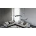 thumbnail image 7 of Sonneman 2305.25 Double Corona 32" Wide Integrated Led Ring Chandelier - Black, 7 of 7