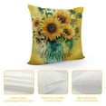 thumbnail image 4 of JEUXUS  Hello Sunshine Sunflower Eucalyptus Leaves Throw Pillow Cover,Spring Summer Yellow Cushion Case Decoration for Sofa Couch, 4 of 5