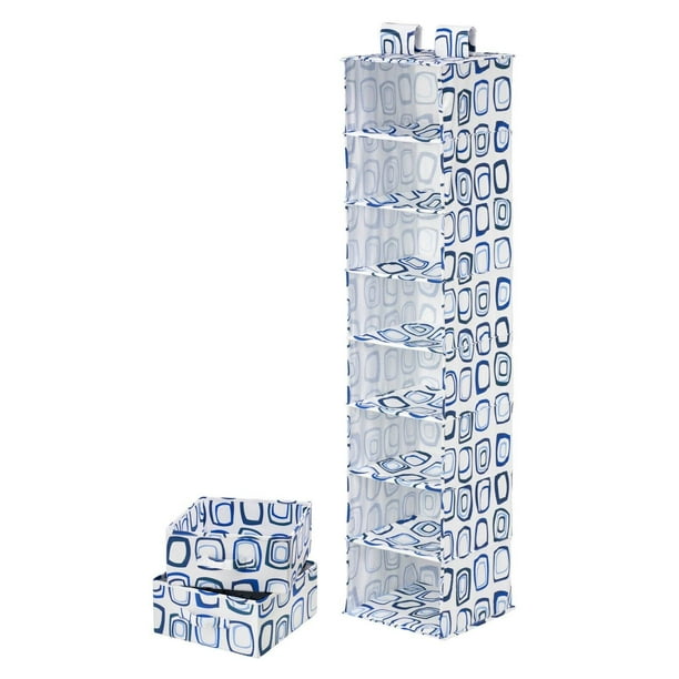 Honey Can Do 8Shelf Hanging Vertical Closet Organizer with 2pk Drawers