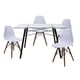 thumbnail image 1 of Set de comedor Cristal Oslo Nogal y 4 sillas Eames Blanco base Nogal MUNDO IN Minimalista, 1 of 6