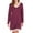 Wine, variant on Timegard Sleepwear for Women Long Sleeve Lace V Neck Ruched Solid Color Casual Fitting Dresses Summer