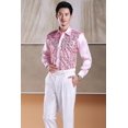 thumbnail image 1 of Camisa con lentejuelas para hombre, disfraz de actuación, disfraz de coro para adultos, disfraz de escenario, actuación de baile, camisa de manga larga, 1 of 5