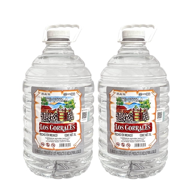 Duo Pack Tequila Los Corrales Blanco Garrafa 5 L Tequila Blanco
