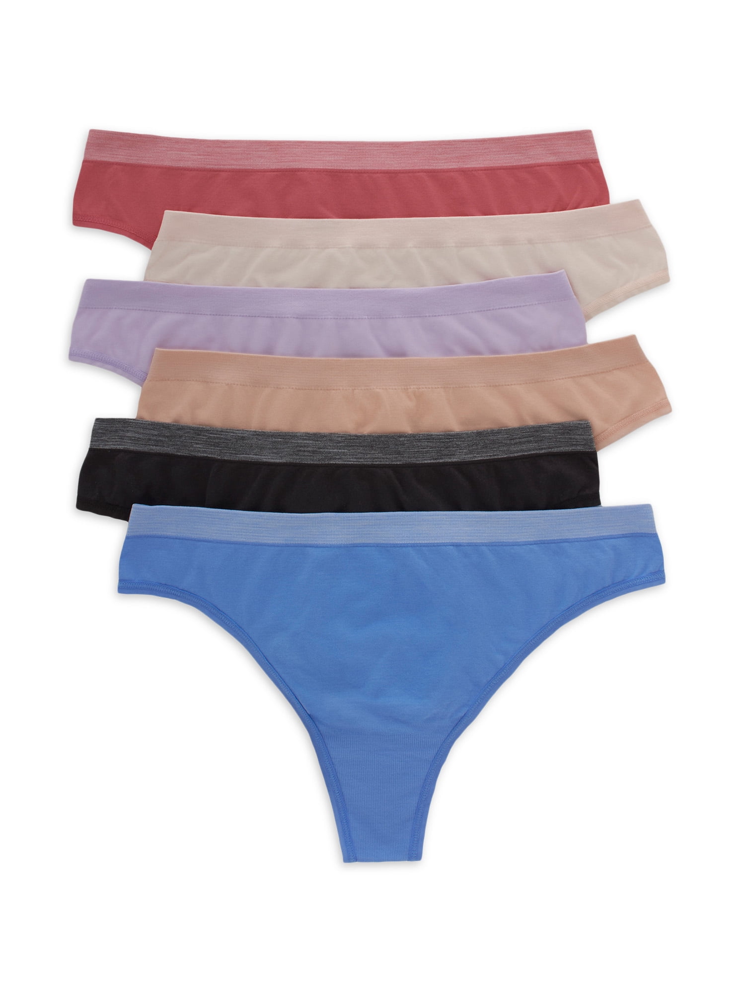 Hanes Women's Comfort Flex Fit Seamless Thong Underwear, 6Pack