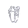 thumbnail image 3 of 1/2 CT Round Cut White Cubic Zirconia Guard Wrap Enhancer Ring In 14K White Gold Plated Sterling Silver (Color: White, Clarity: VVS1-VVS2, 0.50 Cttw) -9.5, 3 of 4