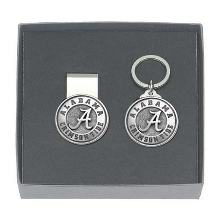 Alabama Money Clip - University of Alabama Mens Gift Set Money Clip and Keychain