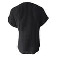 thumbnail image 5 of Womens Tops Trendy Short Sleeve V Neck Perfect Wear Womens Athletic Tops,Black,M, 5 of 5