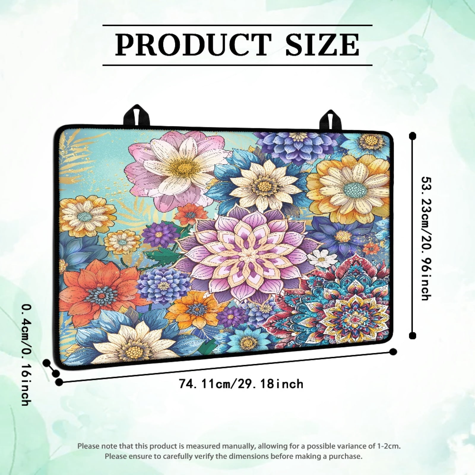 Renewold Stove Cover for Electric Glass Top Stove, Induction Electric Stove Top Protector Oil-proof Heat Resistant Washer Dryer Top Cover, 29'' x 21'', Bohemian Flower Violet Blue