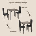 thumbnail image 6 of Aiho Small Wooden Dining Table Set for 2, Industrial Sturdy Dinette, Space-Saving Kitchen Table Set for Apartment, Living Room - Grey, 6 of 7